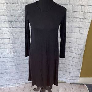 Old navy scoopneck Longsleeve fit and flare dress black sz XS women